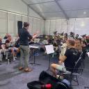 Brass band Rijnmond, guest orchestra on an international conducting course at the World Music Contest!